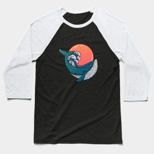 sunset whale Baseball T-Shirt